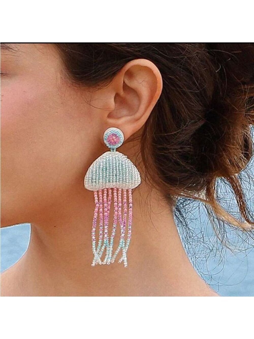 Bohemian seashell shape drop earrings A728